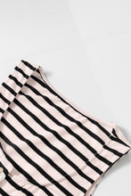 Load image into Gallery viewer, White Striped Print Sleeveless Buttoned Maxi Dress