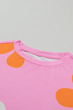 Load image into Gallery viewer, Pink Flower Print Bubble Sleeve Tee