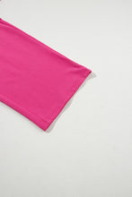 Load image into Gallery viewer, Rose Red Black Pocketed Adjustable Spaghetti Strap Straight Leg Jumpsuit