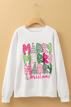 Load image into Gallery viewer, Beige MERRY Christmas Printed Drop Shoulder Pullover Sweatshirt