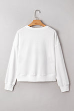 Load image into Gallery viewer, White CLASSY UNTIL KICKOFF Plush Letter Patched Loose Sweatshirt