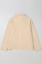 Load image into Gallery viewer, Apricot Solid Color Corduroy Buttoned Long Sleeve Shacket