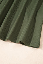 Load image into Gallery viewer, Guacamole Green Rib Knit Square Neck Buttoned Long Sleeve Mini Dress