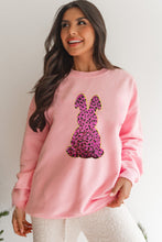 Load image into Gallery viewer, Pink Cheetah Easter Rabbit Graphic Sweatshirt