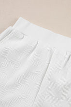 Load image into Gallery viewer, White Textured Cropped Hoodie and Shorts Set