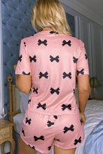 Load image into Gallery viewer, Pink Bow Printed Short 2pcs Lounge Set