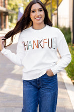 Load image into Gallery viewer, White Thankful Ivory Embroidered Sweater