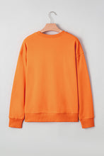 Load image into Gallery viewer, Grapefruit Orange Spooky Graphic Halloween Crew Neck Holiday Sweatshirt