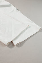 Load image into Gallery viewer, Beige Plus Size Textured Collared Top and Pants Set