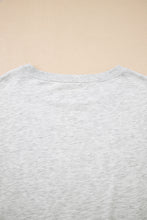 Load image into Gallery viewer, Light Grey Faded Varsity Print Loose Pullover Top