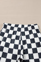 Load image into Gallery viewer, Black Checkerboard High Rise Casual Flared Pants