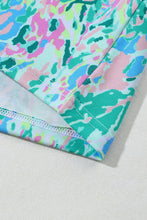 Load image into Gallery viewer, Green Loose Painted Floral Tee