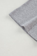 Load image into Gallery viewer, Light Grey Solid Color Loose Tunic Top and Slim Shorts Set