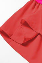 Load image into Gallery viewer, Brown Leopard Color Block V Neck Loose Fit Maxi Dress