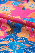 Cargar imagen en el visor de la galería, Rose Frilly Mock Neck Short Puff Sleeve Floral Blouse