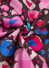 Load image into Gallery viewer, Rose Abstract Print V Neck Collared Half Sleeve Short Dress