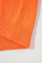 Cargar imagen en el visor de la galería, Orange Floral Print Knitted Open Front Loose Cardigan