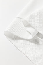 Cargar imagen en el visor de la galería, White Plus Size Colorful Striped Drop Shoulder Loose Sweatshirt