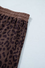 Cargar imagen en el visor de la galería, Brown Plus Size Leopard Short Set