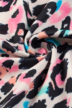 Load image into Gallery viewer, Brown Leopard Print V Neck Batwing Sleeve Plus Size Top