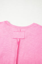 Cargar imagen en el visor de la galería, Sachet Pink Loose Fit Half Sleeve T Shirt and High Waist Skirt Set