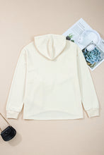 Cargar imagen en el visor de la galería, White Solid Color Cute Bow Detail Loose Hoodie