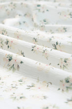 Load image into Gallery viewer, White Frilly Shirred Bodice Tiered Floral Maxi Dress