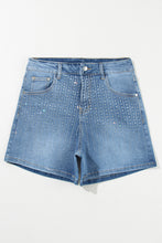 Cargar imagen en el visor de la galería, Ashleigh Blue Rhinestone Embellished Denim Shorts