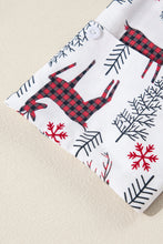Cargar imagen en el visor de la galería, White Christmas Deer Printed Shirt and Shorts Lounge Set
