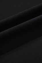 Load image into Gallery viewer, Black Contrast Applique Mesh Half Sleeve Blouse