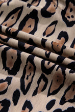 Cargar imagen en el visor de la galería, Light French Beige Oversized Leopard Print Balloon Sleeve Casual Shirt