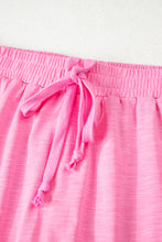 Cargar imagen en el visor de la galería, Sachet Pink Loose Fit Half Sleeve T Shirt and High Waist Skirt Set