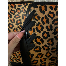 Load image into Gallery viewer, Authentic Coach Leopard-Print Leather Knee Boots - Black & Brown