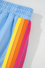 Load image into Gallery viewer, Beau Blue Striped Accent Pullover and Shorts Two Piece Casual Set