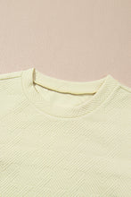 Load image into Gallery viewer, Beige Textured Puff Sleeve Top and Pants Set