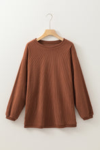 Load image into Gallery viewer, Orange JOLENE Ribbed Corded Oversized Sweatshirt