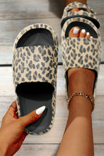 Cargar imagen en el visor de la galería, Leopard Print Thick Sole Slip On Slippers