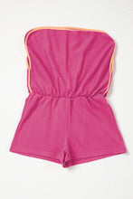 Cargar imagen en el visor de la galería, Rose Red Color Contrast Loose Pullover and Lace-up Waist Skort Set