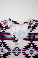 Load image into Gallery viewer, Beige Western Aztec Printed Long T-shirt Dress