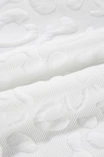 Cargar imagen en el visor de la galería, White Leopard Jacquard Quarter Zip Tee and Shorts Set