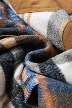 Load image into Gallery viewer, Khaki Plaid Patchwork Long Sleeve Shirt Mini Dress