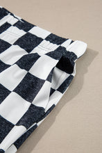 Load image into Gallery viewer, Black Checkerboard High Rise Casual Flared Pants