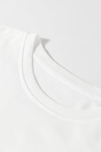 Cargar imagen en el visor de la galería, White Plus Size Colorful Striped Drop Shoulder Loose Sweatshirt