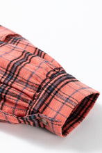 Cargar imagen en el visor de la galería, Red Plaid Long Sleeeve Side Split Distressed Hem Shirt