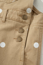 Cargar imagen en el visor de la galería, Phalaenopsis Polka Dot Print Bib Pocket Denim Barrel Overalls Jumpsuit