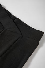 Load image into Gallery viewer, Black Crossed Waist Seamed Leg Thermal Leggings