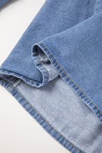 Load image into Gallery viewer, Dusk Blue Denim Ruffled Casual Top