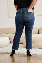 Cargar imagen en el visor de la galería, RFM Crop Dylan Full Size Tummy Control Distressed High Waist Raw Hem Jeans