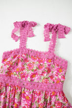 Load image into Gallery viewer, Rose Floral Lace Tied Strap Empire Waist Maxi Dress