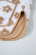 Load image into Gallery viewer, Light French Beige Cute Flower Pattern Button Up Fleece Jacket